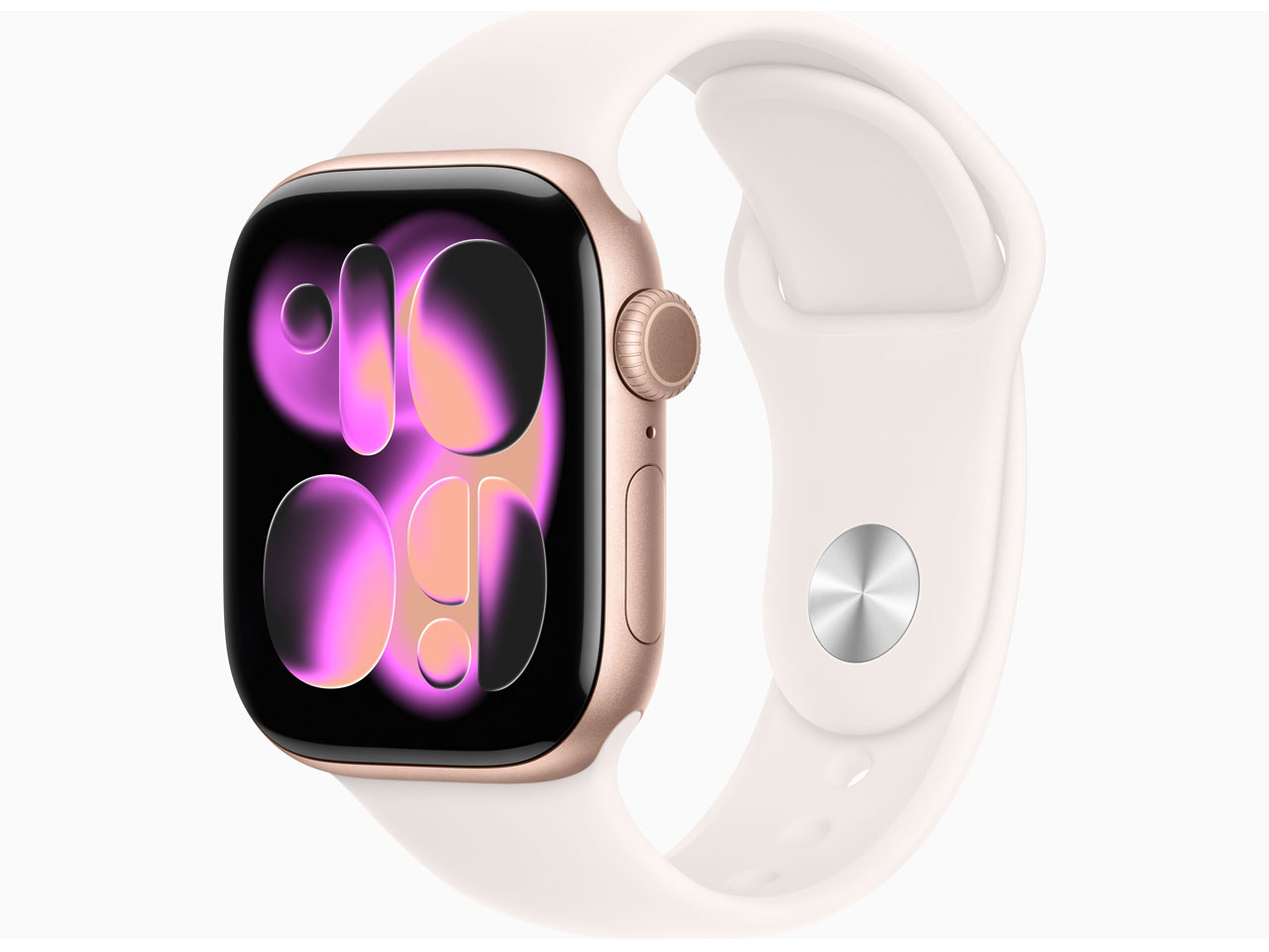 Apple Watch Series 11 GPS+Cellular���f�� 42mm MF8E4J/A [���[�Y�S�[���h�E���C�g�u���b�V���X�|�[�c�o���h S/M]